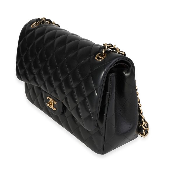 Chanel Black Quilted Lambskin Jumbo Classic Double Flap - Picture 2 of 8